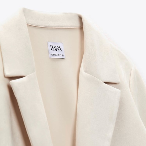 ZARA light pink microfiber trench XS nwt - Picture 5 of 6